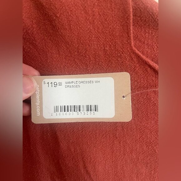 Monk & Lou Coral Linen Shift Dress - Picture 4 of 7